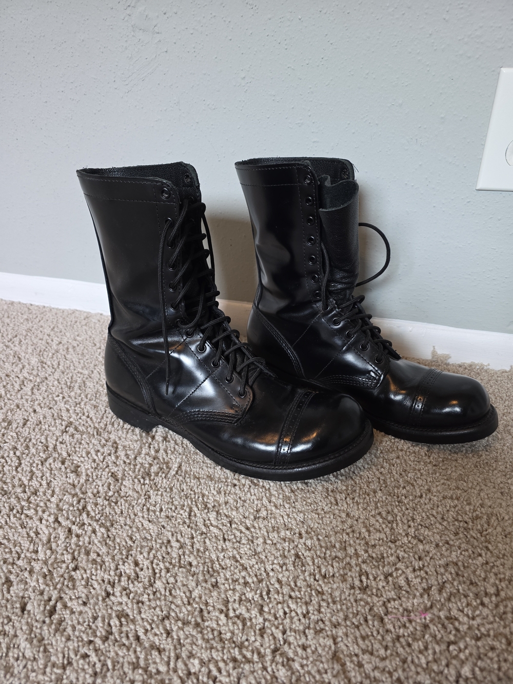 Corcoran 1500 Jump Boots Black Leather Paratrooper Combat Boots 10.5 D USA Made - Picture 4 of 8
